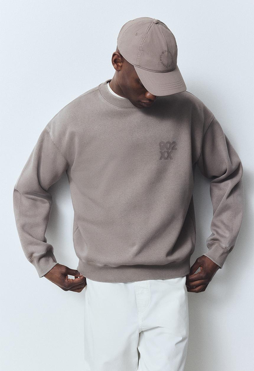 H&M - Loose fit printed sweatshirt - beige