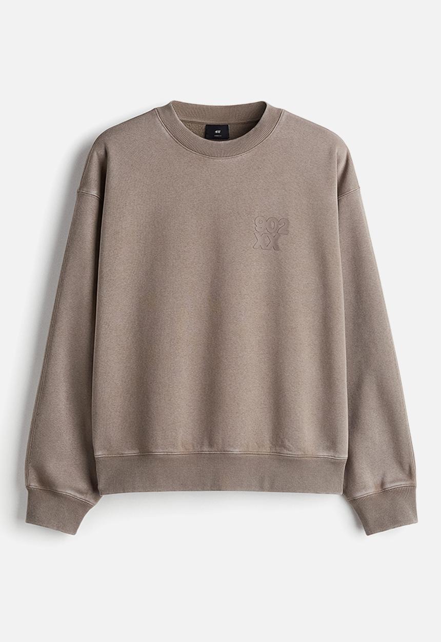 H&M - Loose fit printed sweatshirt - beige
