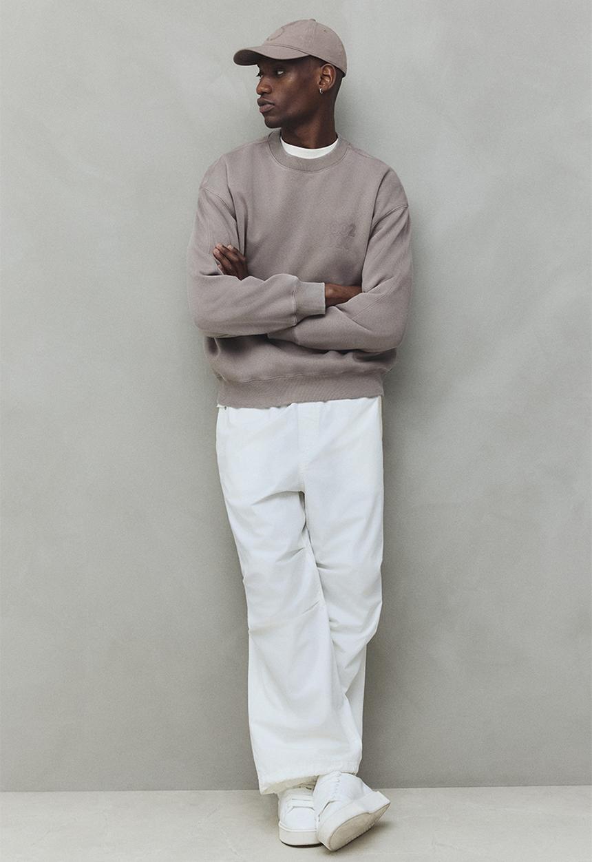 H&M - Loose fit printed sweatshirt - beige