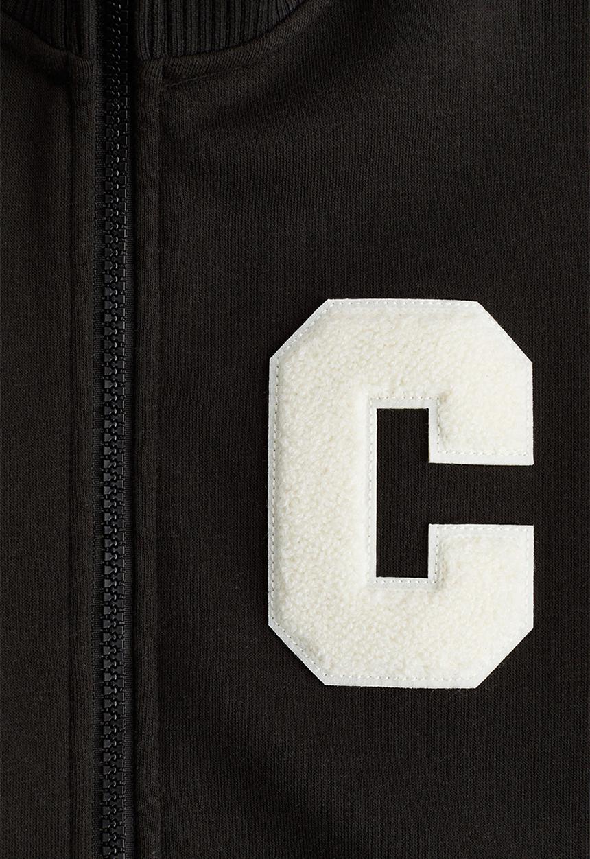 H&M - Loose-fit track jacket - black & white