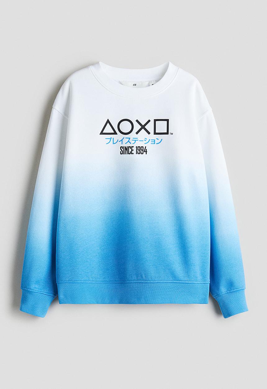 H&M - Printed sweatshirt - blue playstation