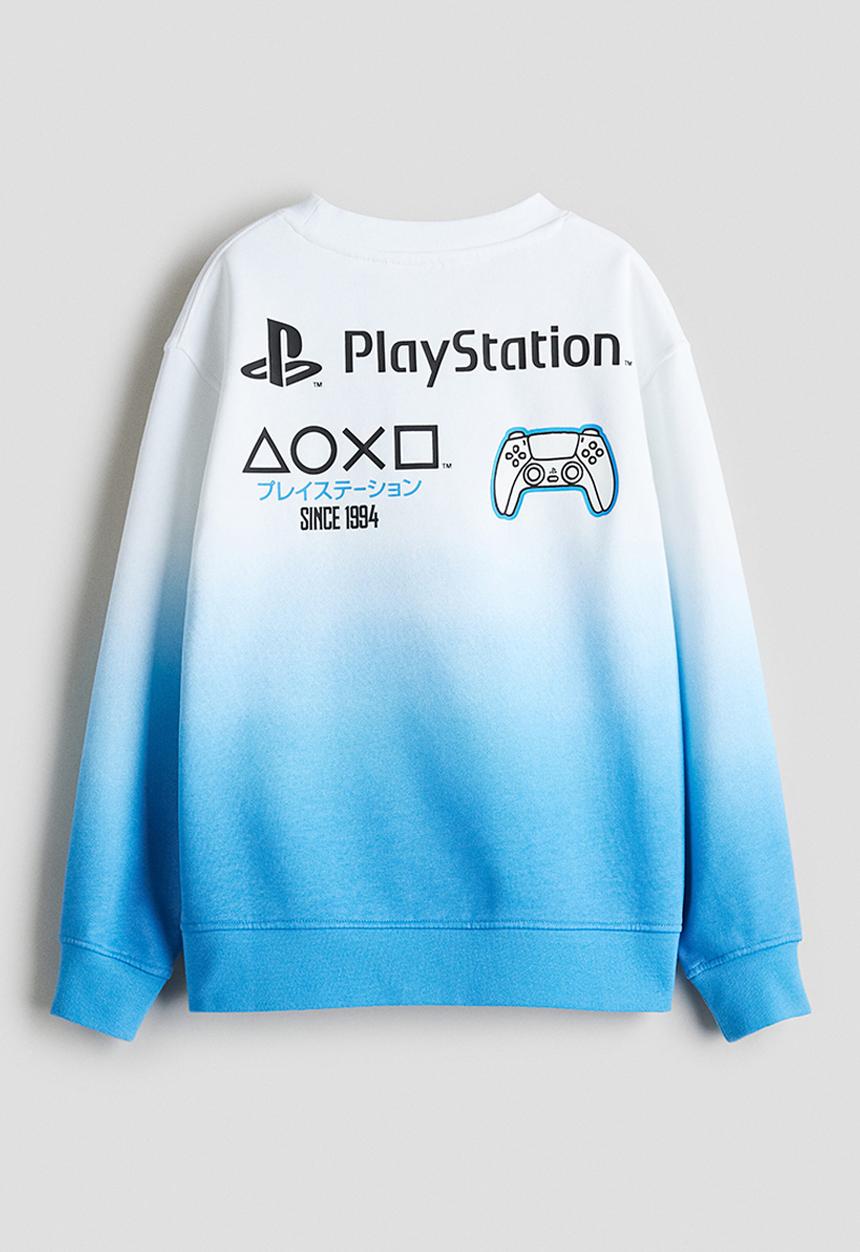 H&M - Printed sweatshirt - blue playstation