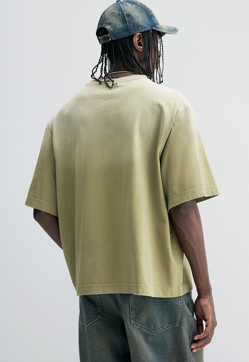 H&M - Oversized fit t-shirt - green & ombre