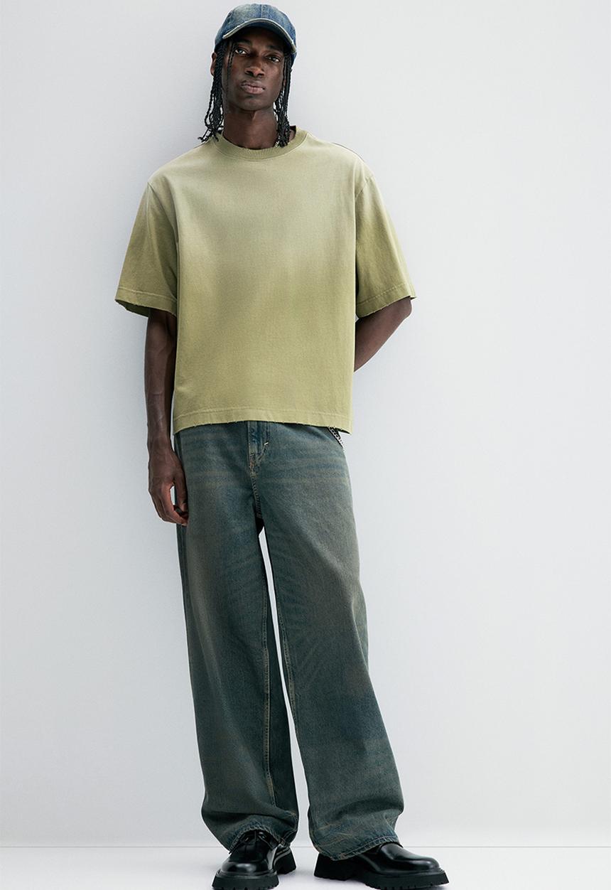 H&M - Oversized fit t-shirt - green & ombre