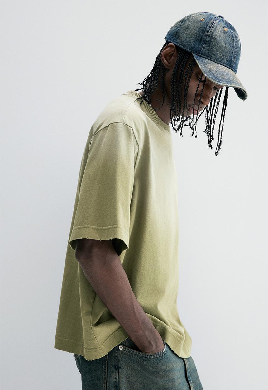 H&M - Oversized fit t-shirt - green & ombre