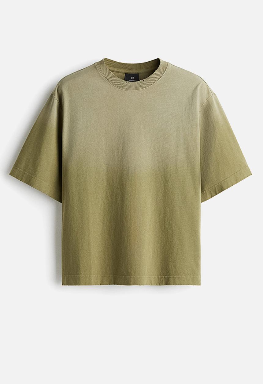 H&M - Oversized fit t-shirt - green & ombre