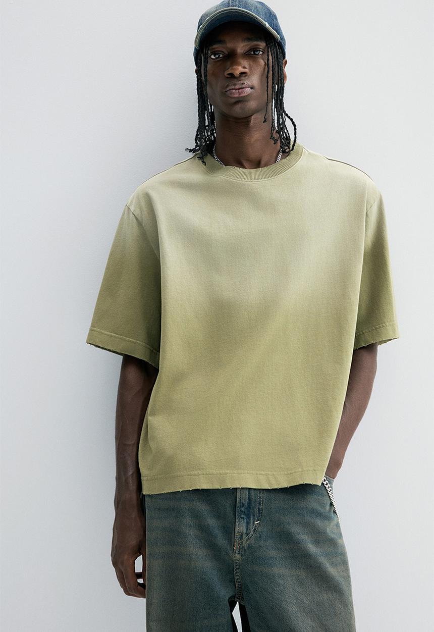H&M - Oversized fit t-shirt - green & ombre