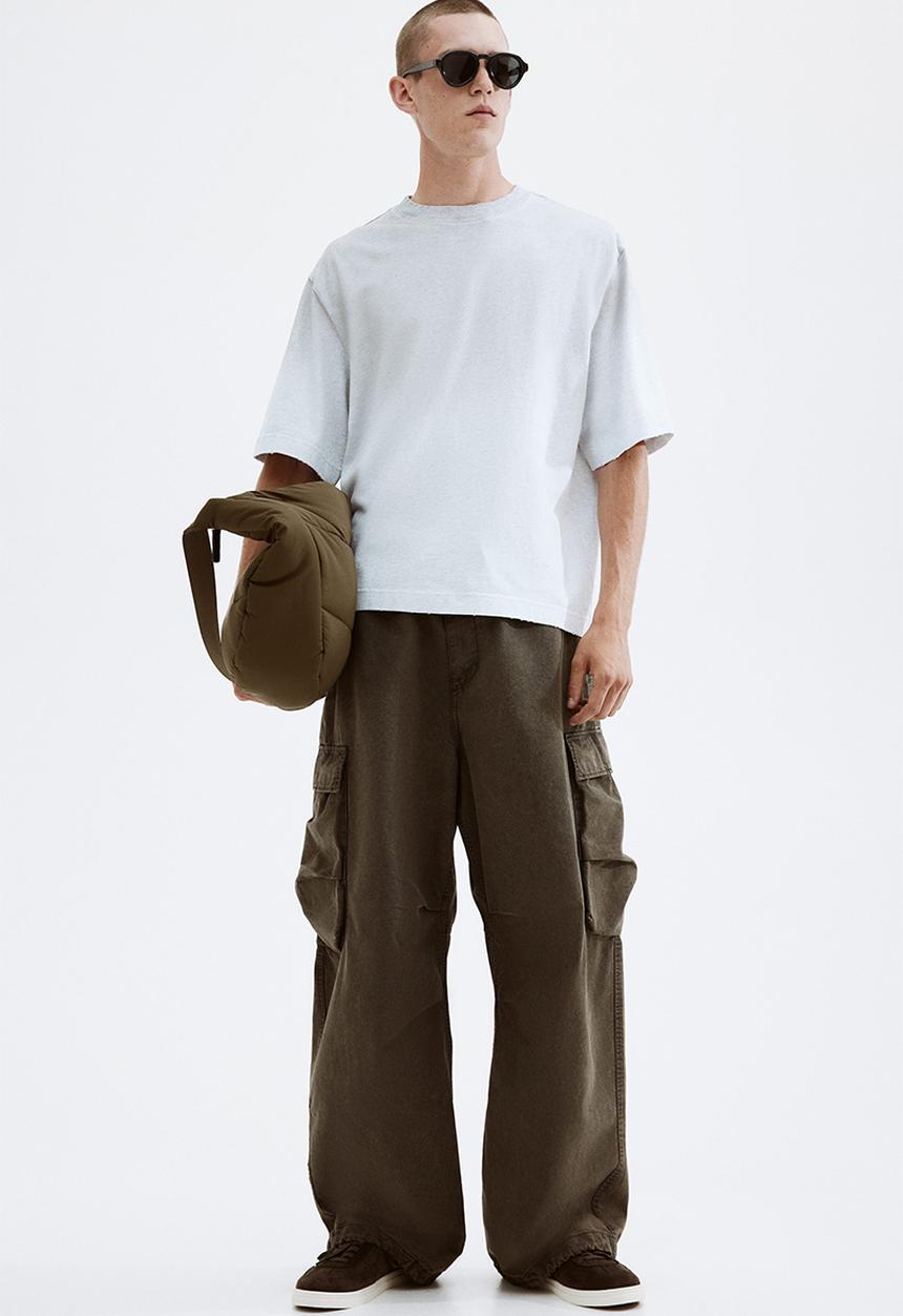 H&M - Oversized fit t-shirt - grey marl