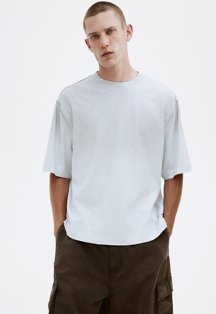 H&M - Oversized fit t-shirt - grey marl