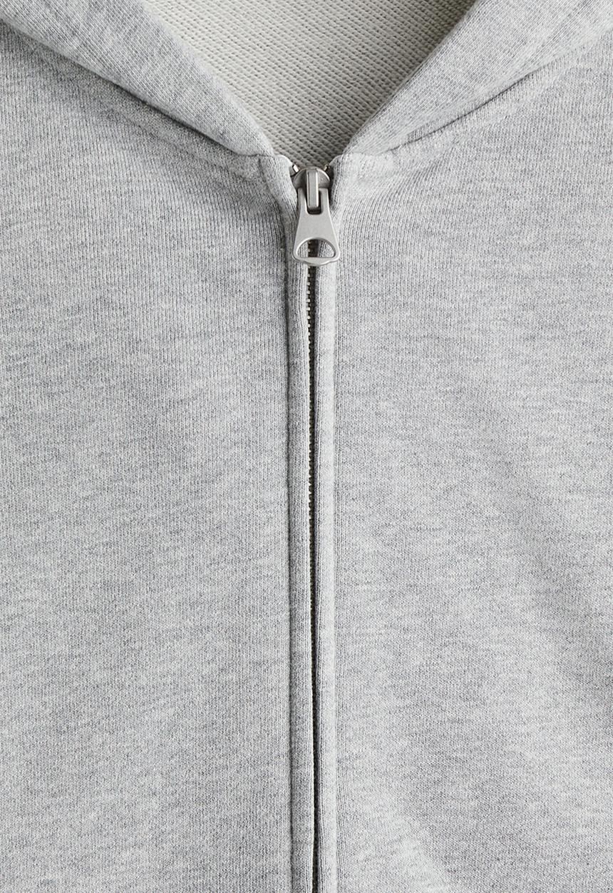 H&M - Oversized fit zip-through hoodie - grey