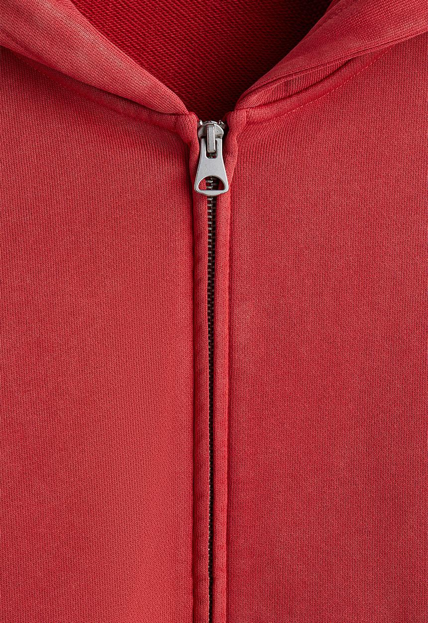 H&M - Oversized fit zip-through hoodie - red