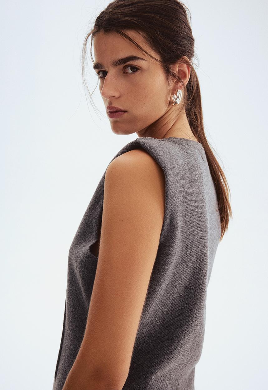 H&M - Wool-blend top - grey