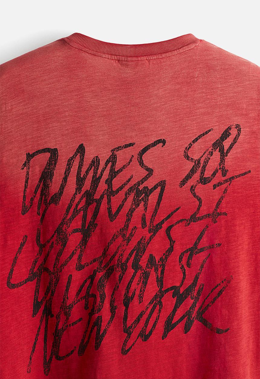 H&M - Oversized fit t-shirt - red dimes sq