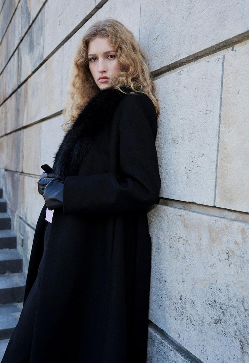 MANGO - Coat dolce - black