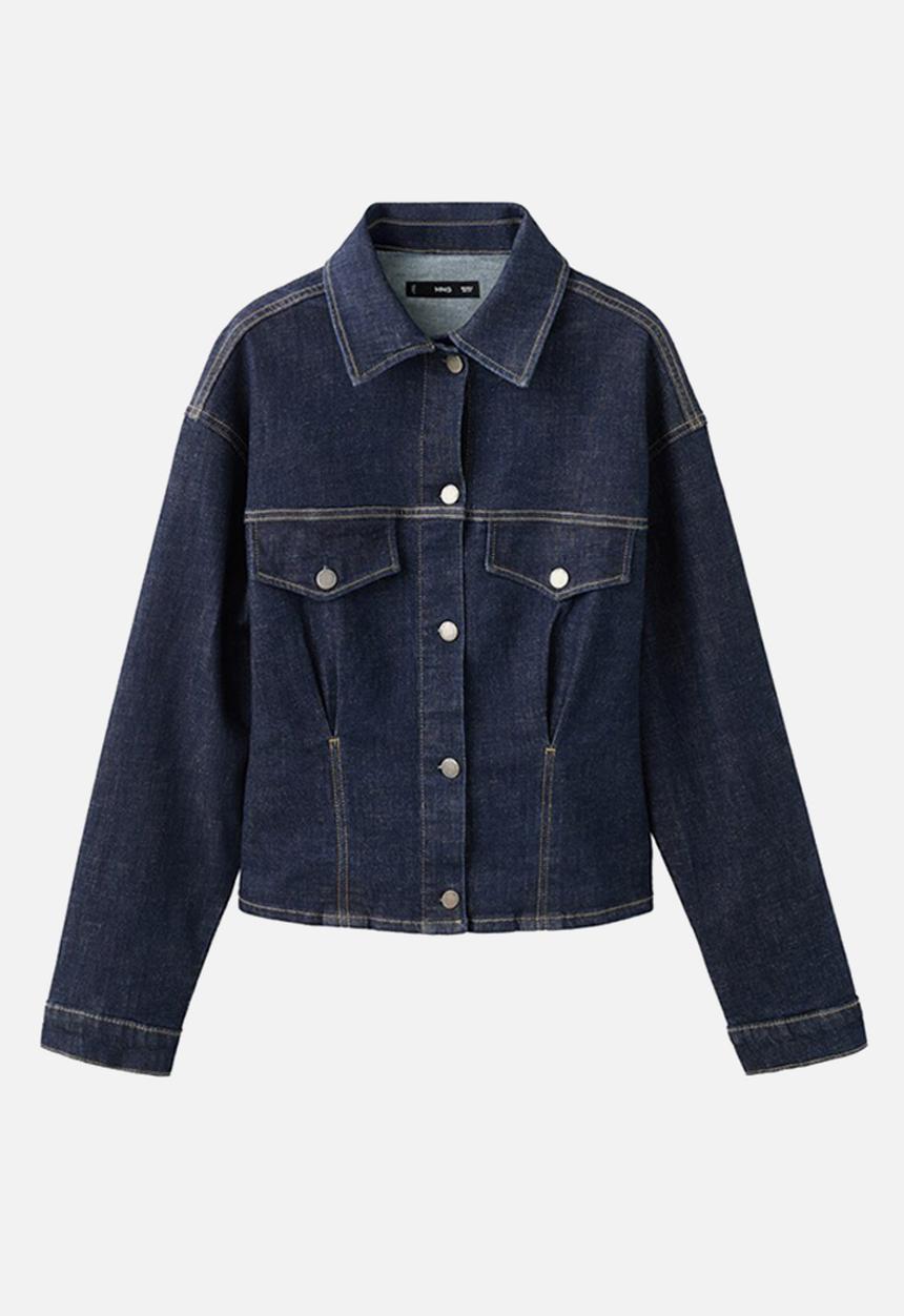 MANGO - Jacket flor - open blue