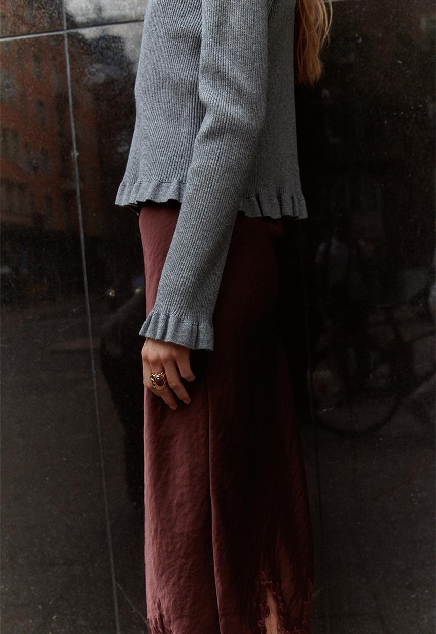 H&M - Rib-knit cardigan - grey marl