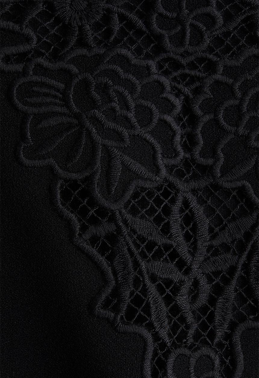 H&M - Embroidery-detail dress - black