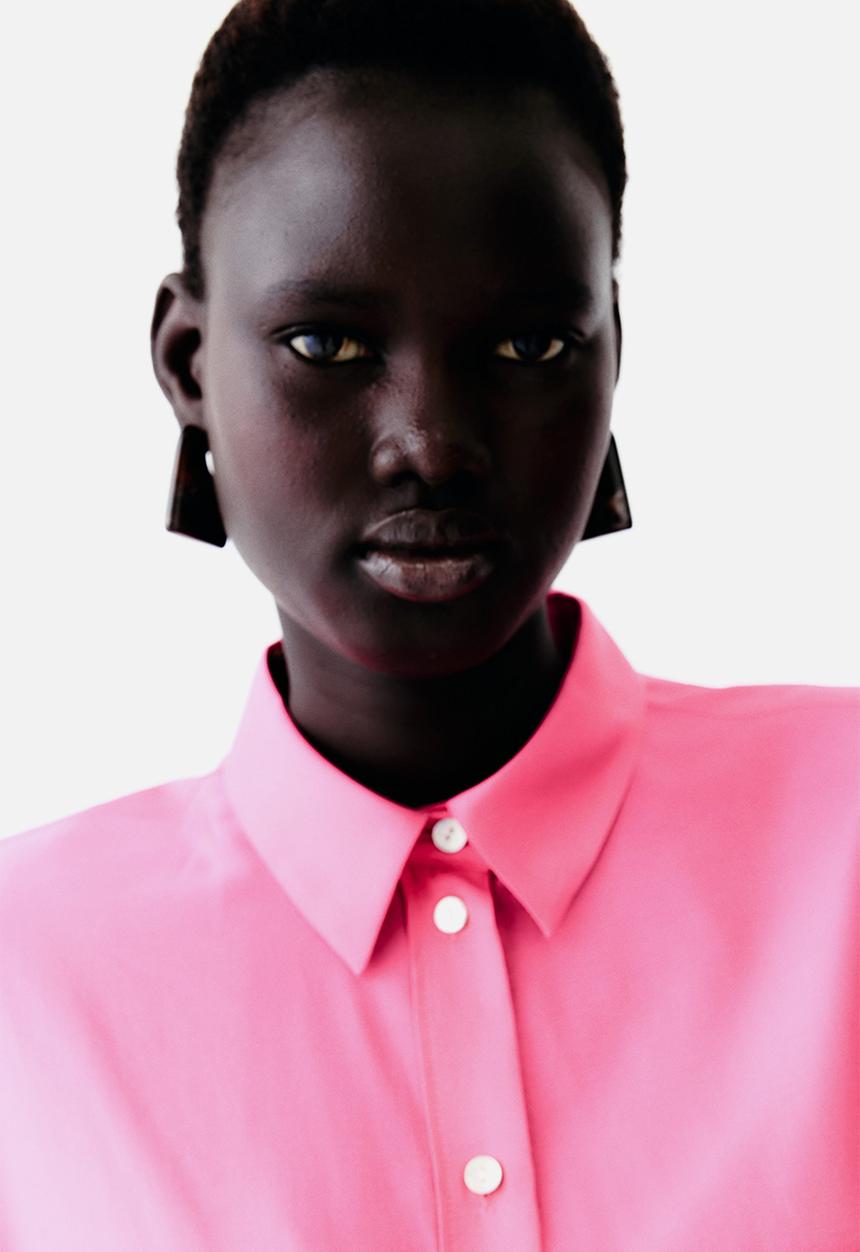 H&M - Oversized shirt - bright pink 