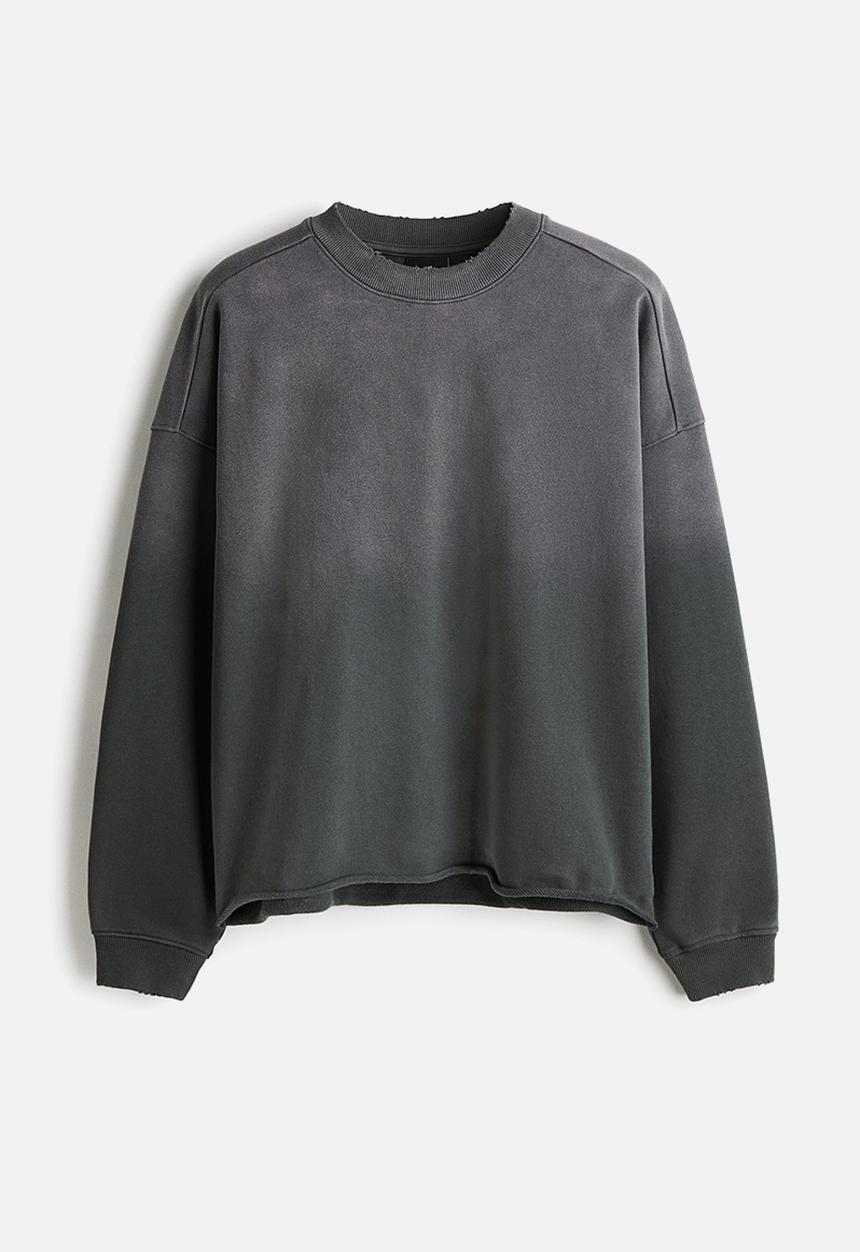 H&M - Oversized fit washed sweatshirt - grey ombre