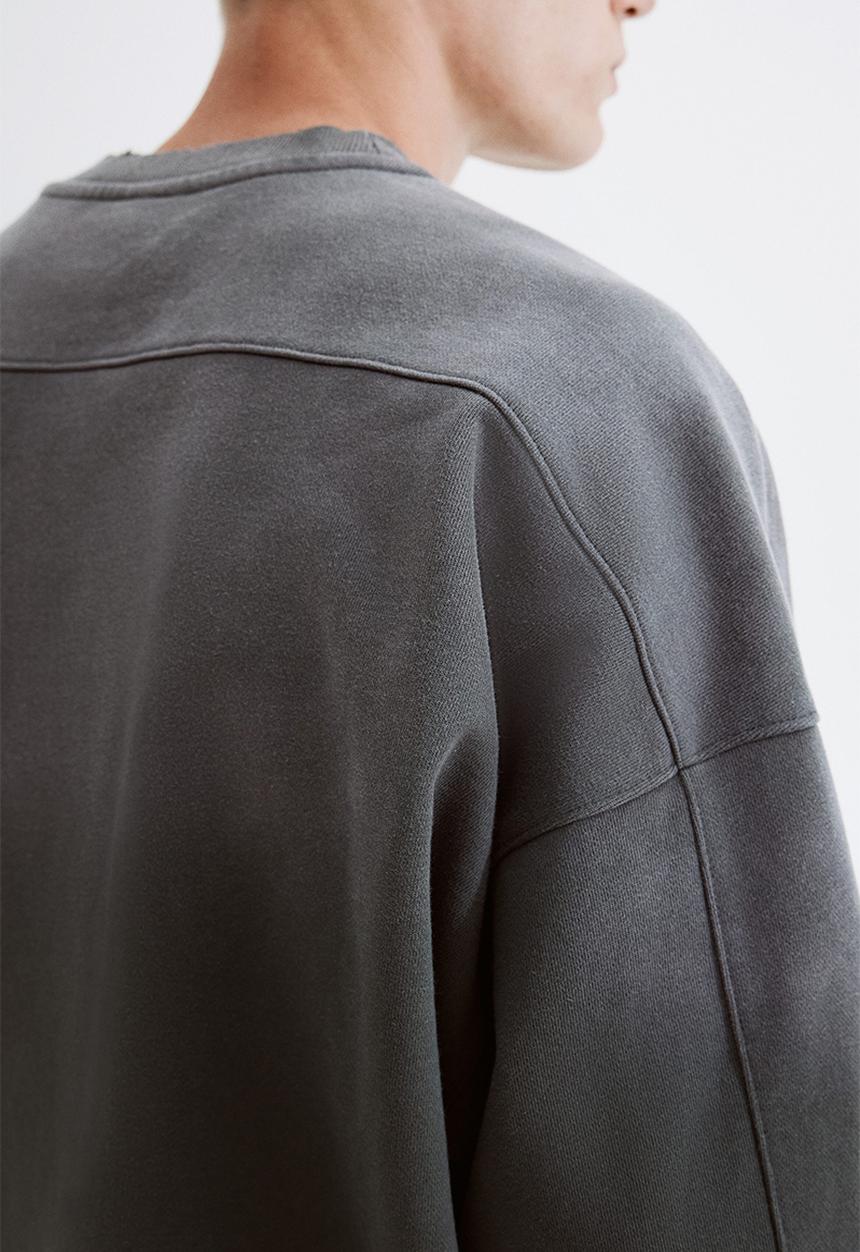 H&M - Oversized fit washed sweatshirt - grey ombre