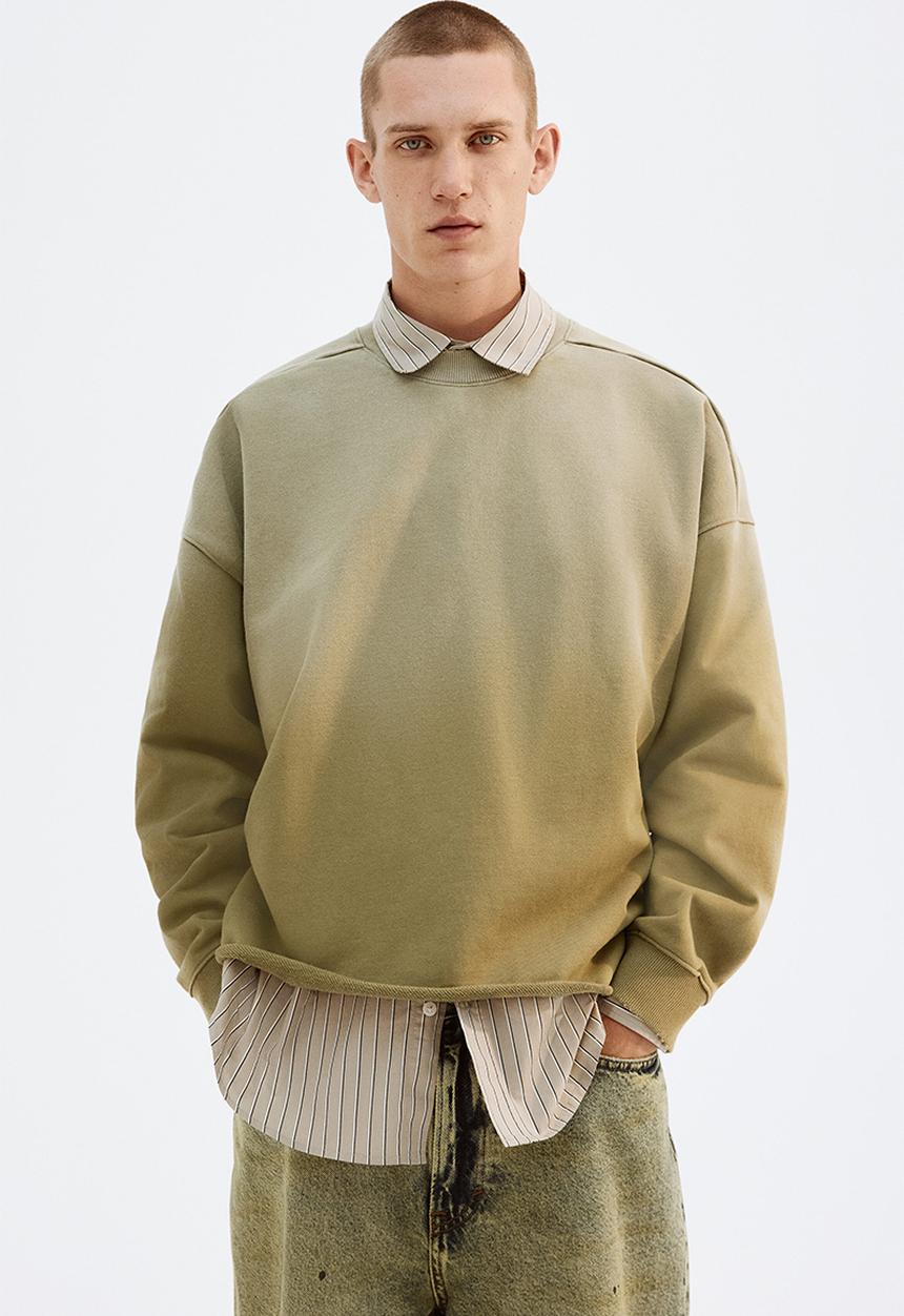 H&M - Oversized fit washed sweatshirt - green