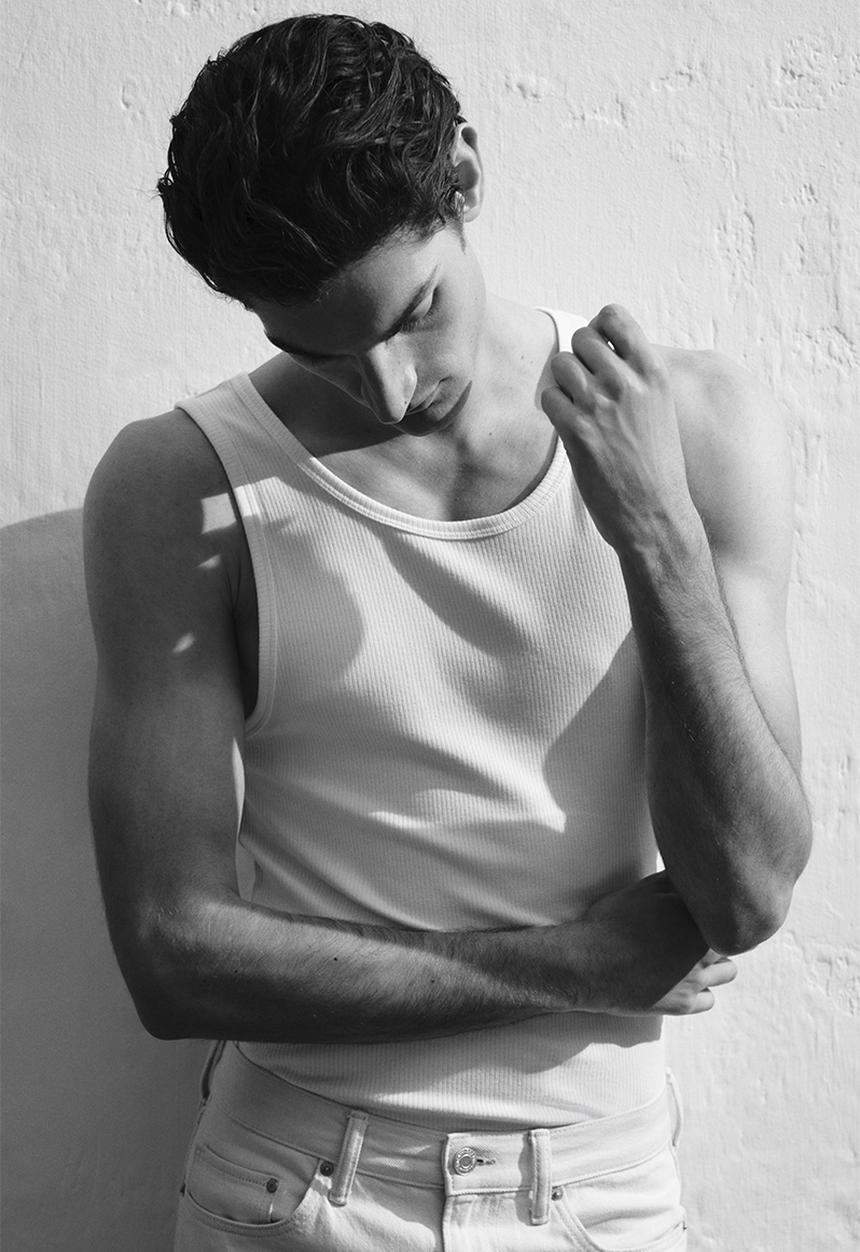 H&M - Slim fit ribbed vest top - white