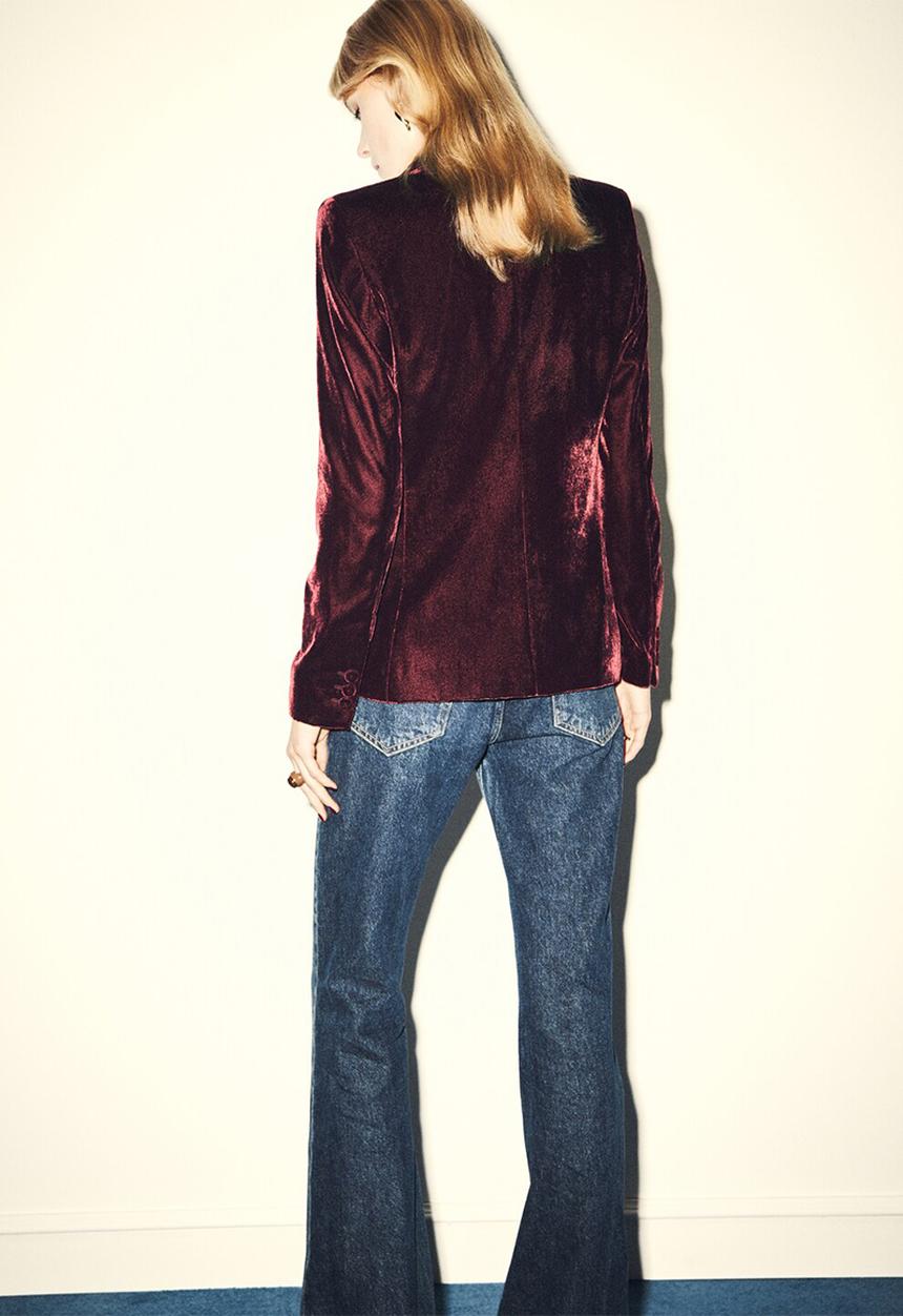 MANGO - Blazer combi - dark red