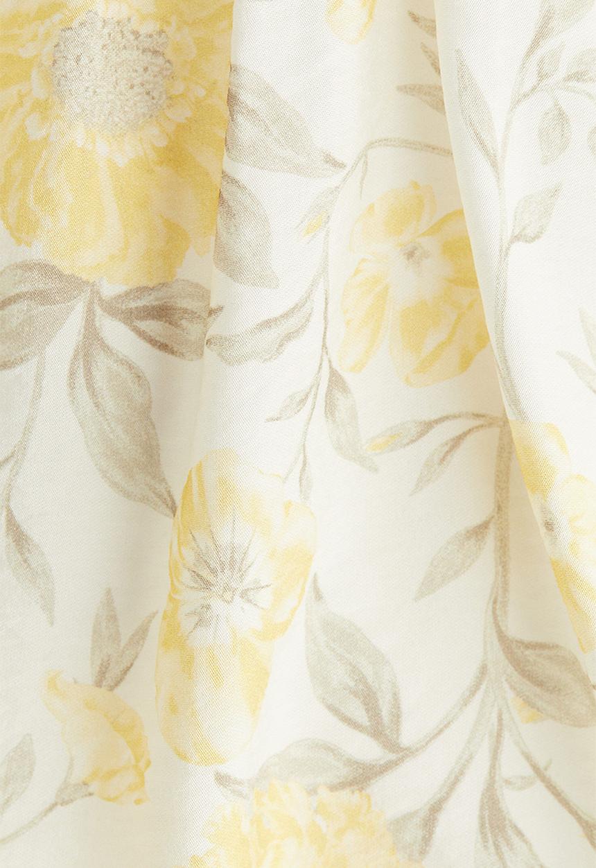 H&M - Frill-detail sleeveless top - white/yellow floral 