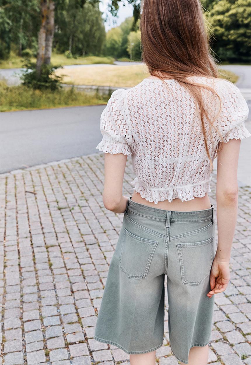 H&M - Pointelle-knit top - white