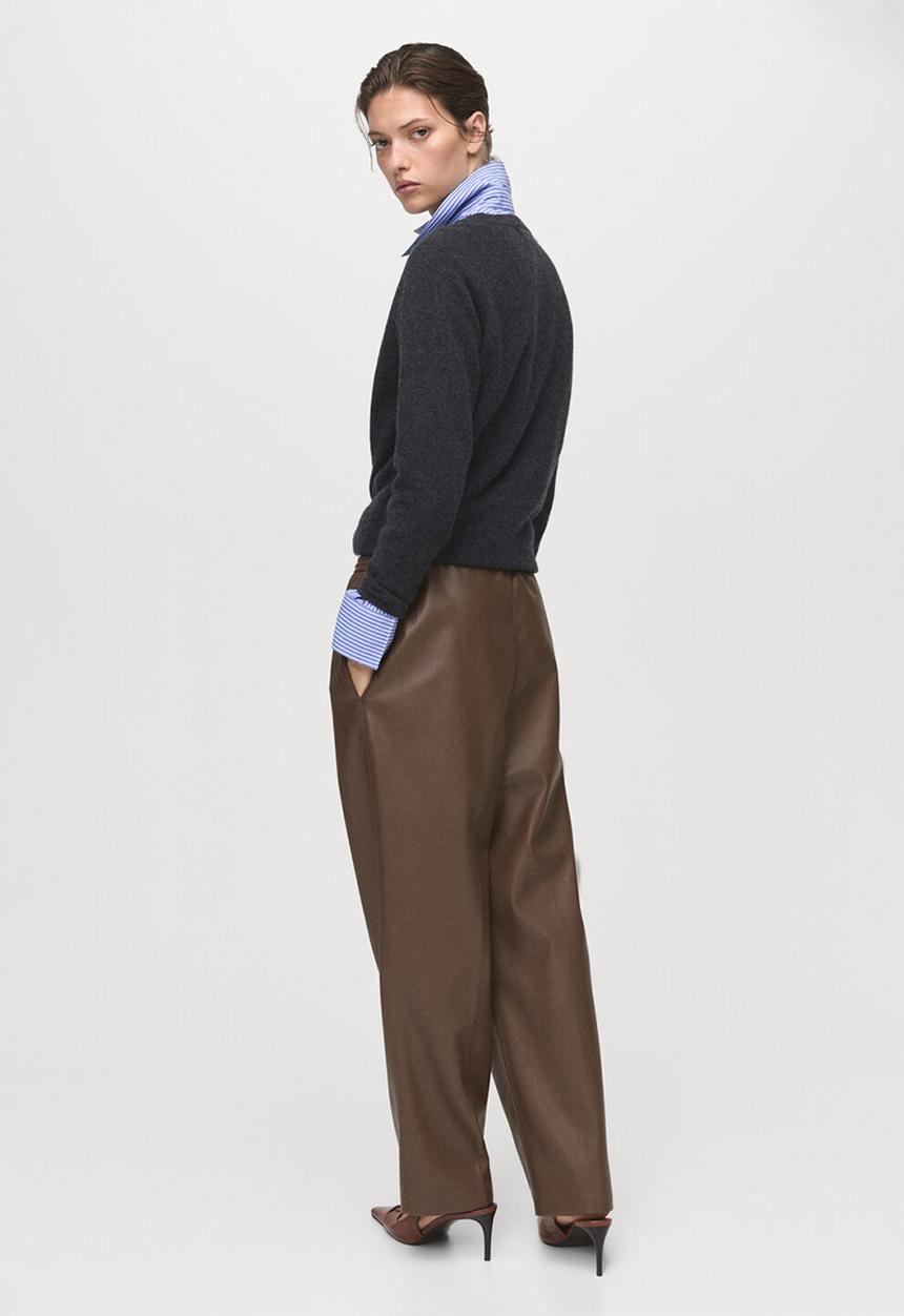 MANGO - Trousers apple - medium brown
