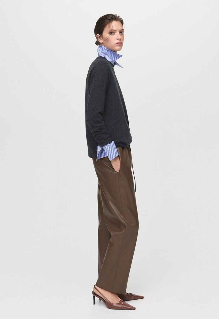 MANGO - Trousers apple - medium brown