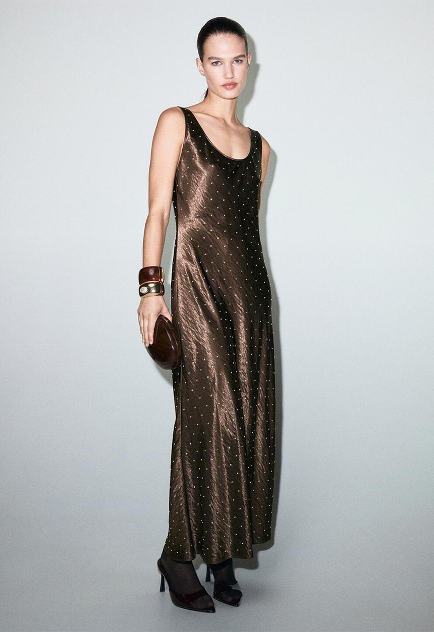 MANGO - Dress pride - brown