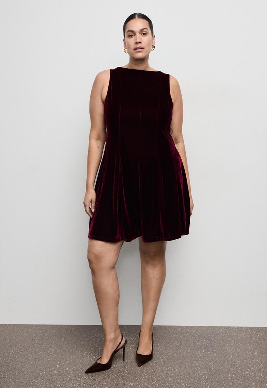 MANGO - Dress xdolly - dark red