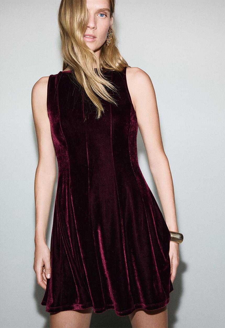 MANGO - Dress xdolly - dark red