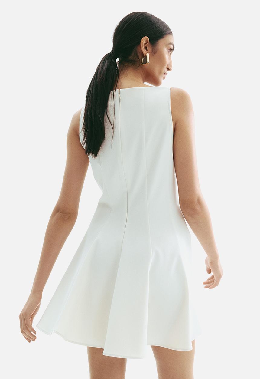 H&M - Flared-skirt dress -  cream