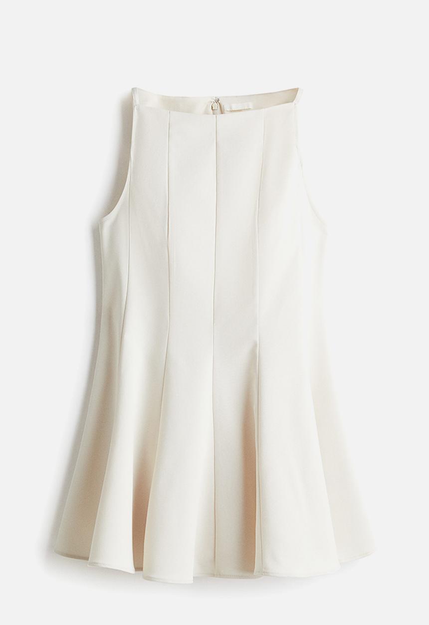 H&M - Flared-skirt dress -  cream