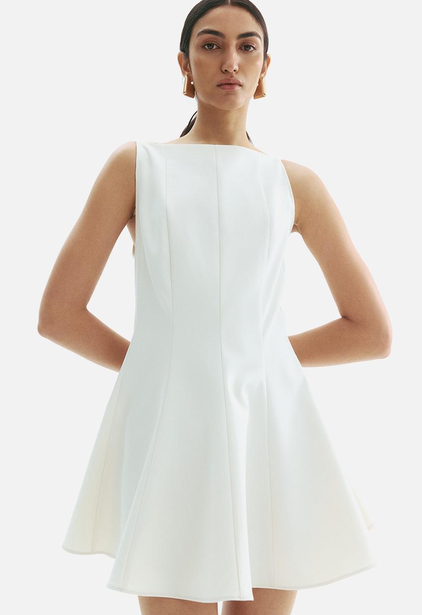 H&M - Flared-skirt dress -  cream