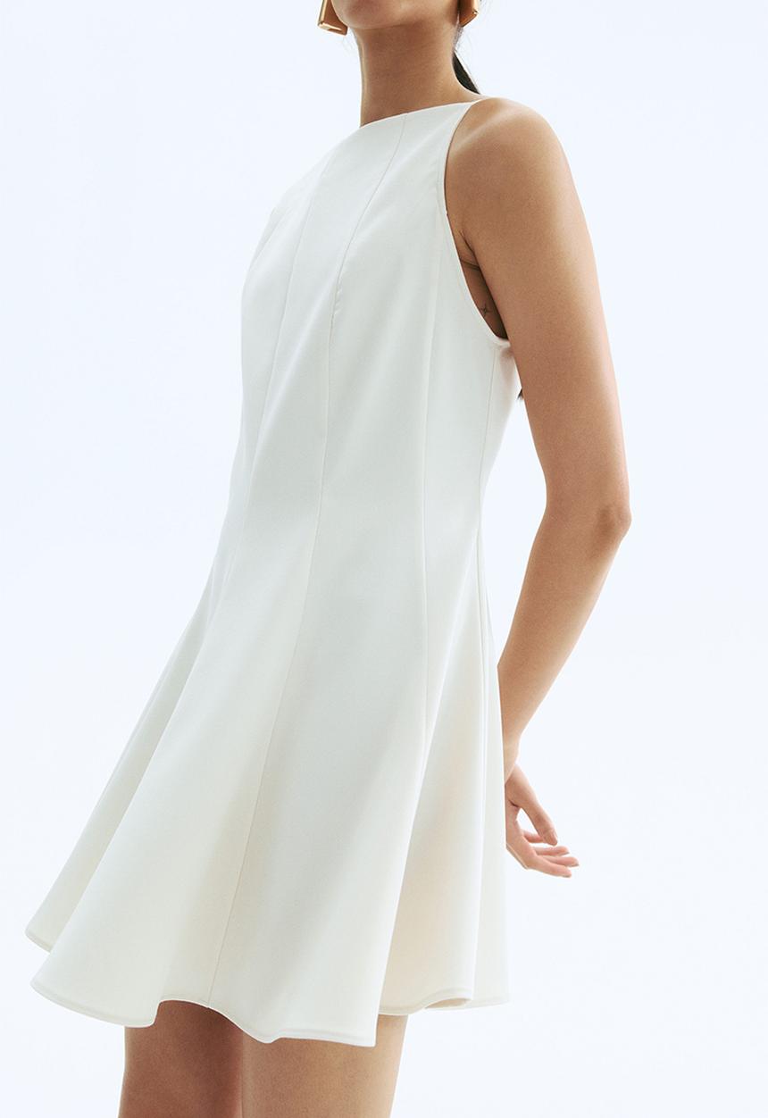 H&M - Flared-skirt dress -  cream