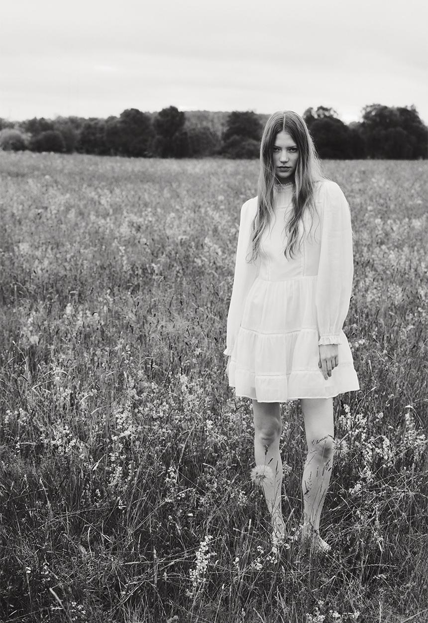 H&M - Ladder-lace-detail dress - white