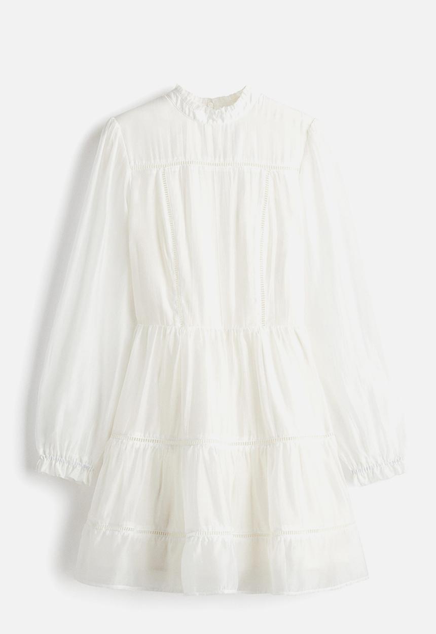 H&M - Ladder-lace-detail dress - white