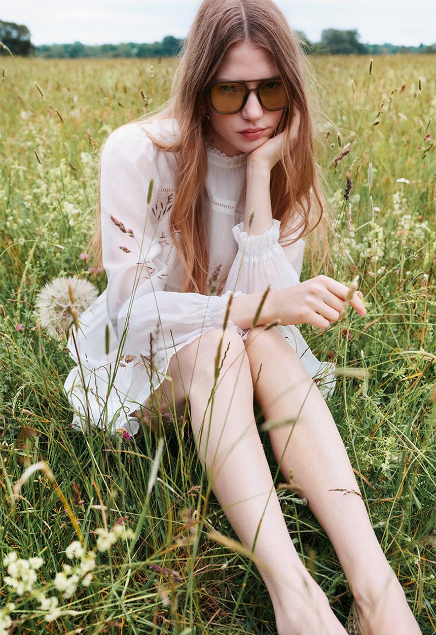 H&M - Ladder-lace-detail dress - white