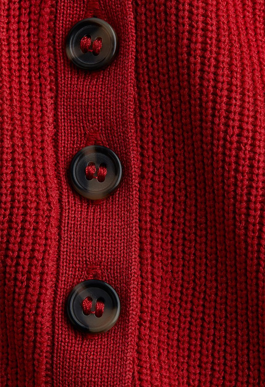 H&M - Rib-knit peplum vest top - dark red