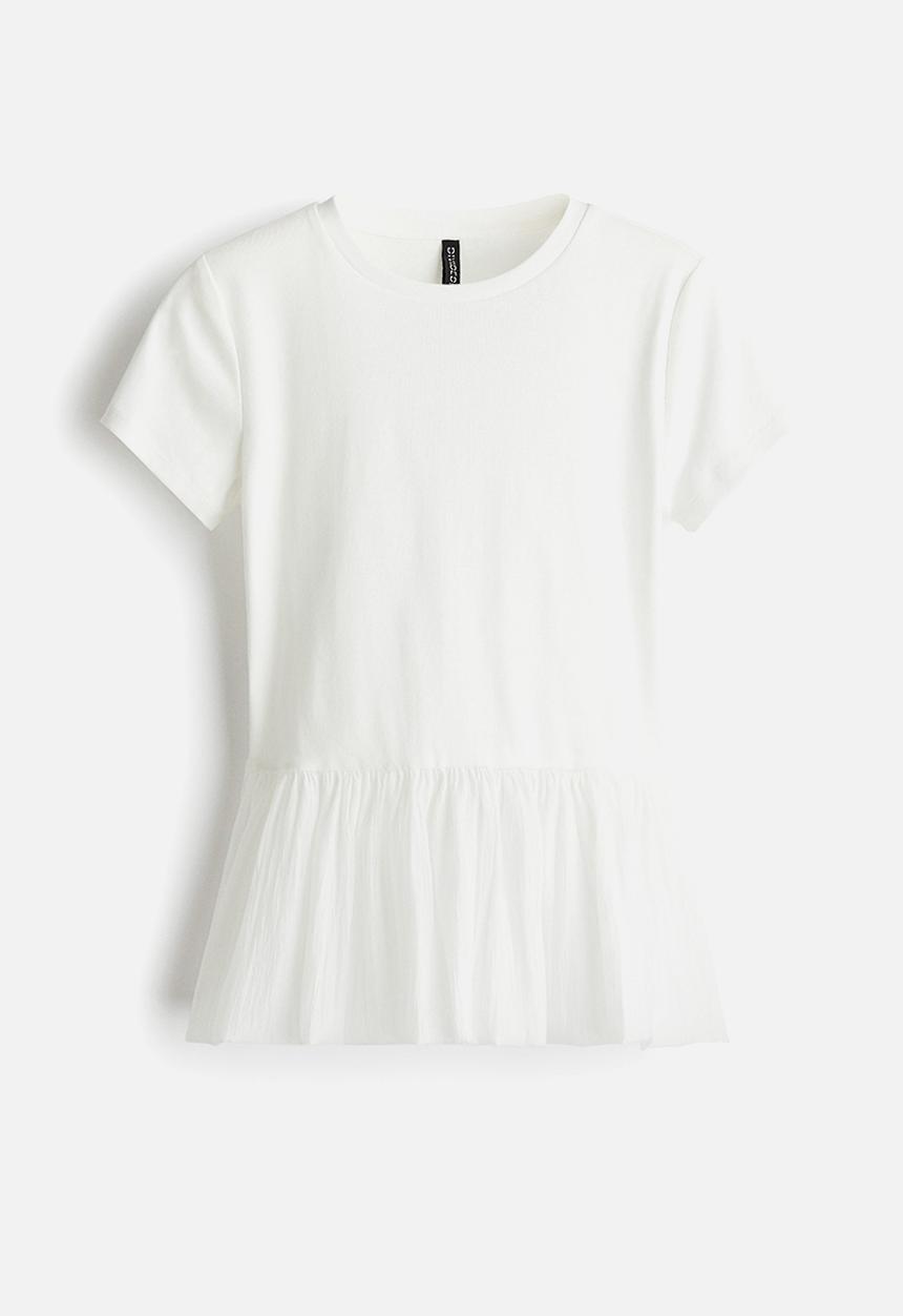 H&M - Bubble-hem top - white