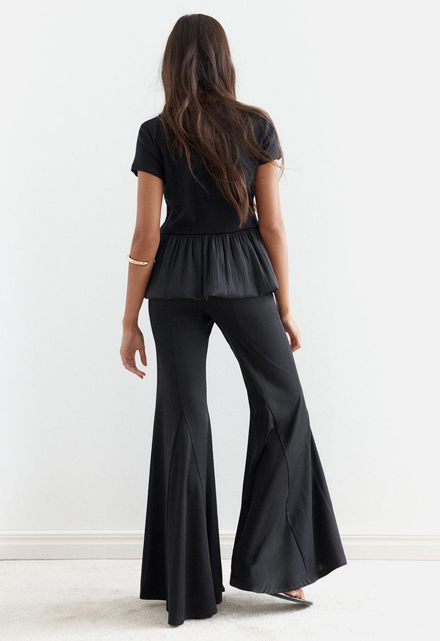 H&M - Bubble-hem top - black