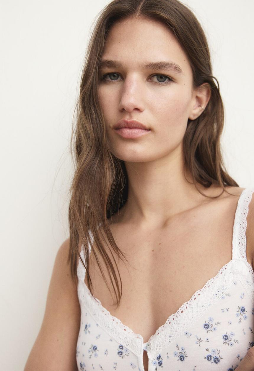 MANGO - Nightgown ario- white