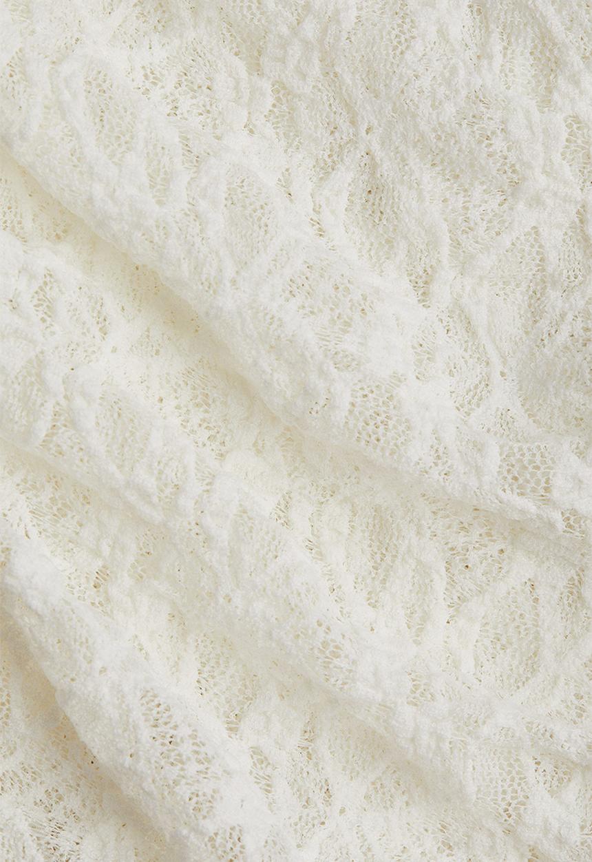 H&M - Skirt-layered lace trousers - white