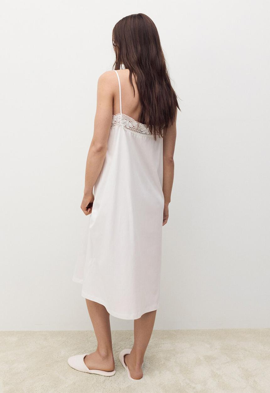 MANGO - Nightgown mirna- white