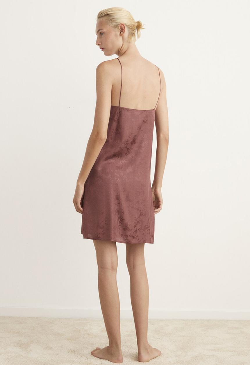 MANGO - Nightgown quars- brown