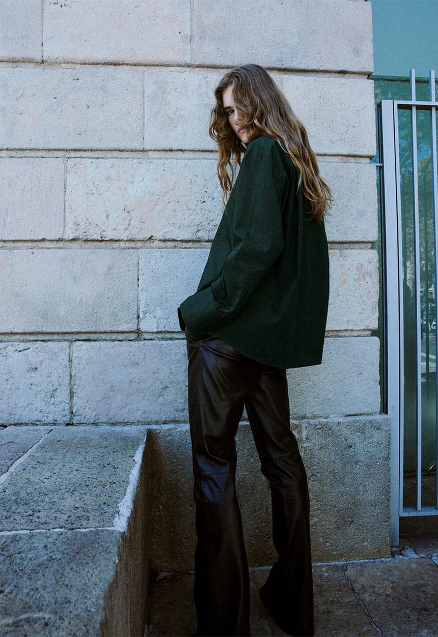 MANGO - Shirt keta - green