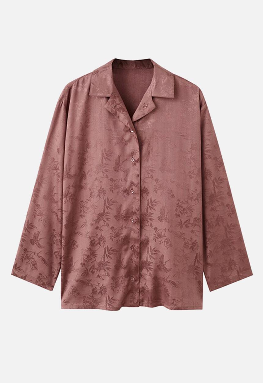 MANGO - Pyjama shirt quars- brown